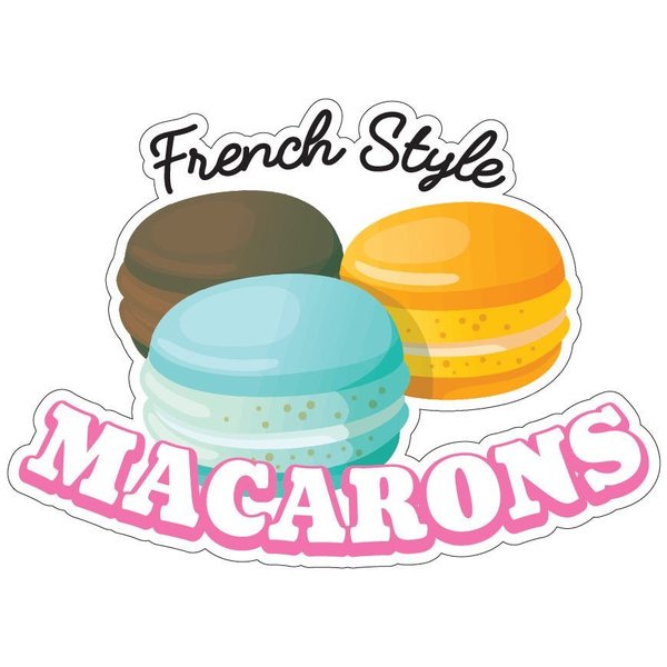 Signmission Macarons Decal Concession Stand Food Truck Sticker, 8" x 4.5", D-DC-8 Macarons19 D-DC-8 Macarons19